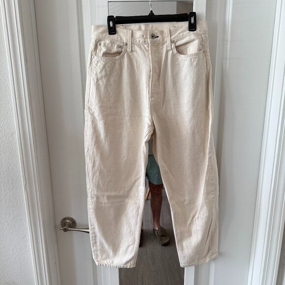 Rag & Bone Organic Cotton Jeans Natural Off-White Size 29 - Picture 1 of 5